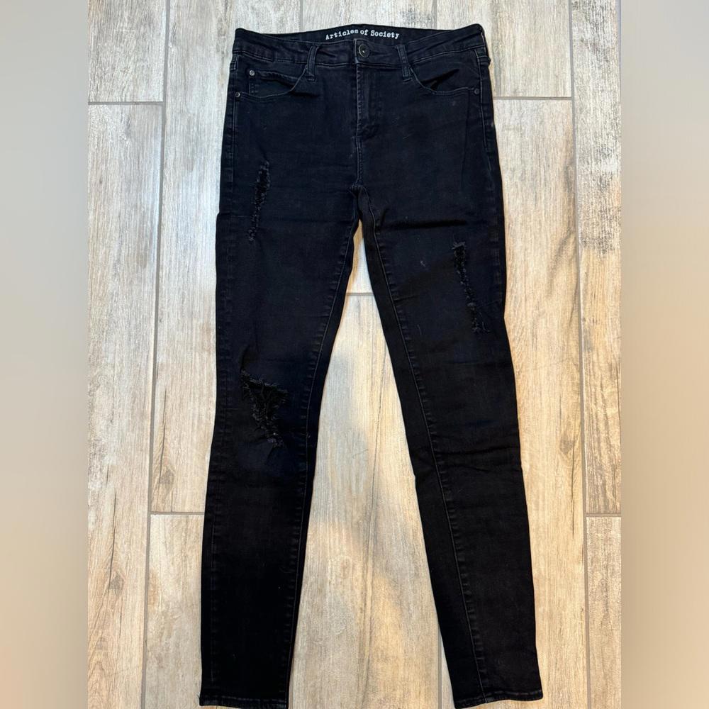 Articles of Society size 29 destructed black skinny jeans EUC